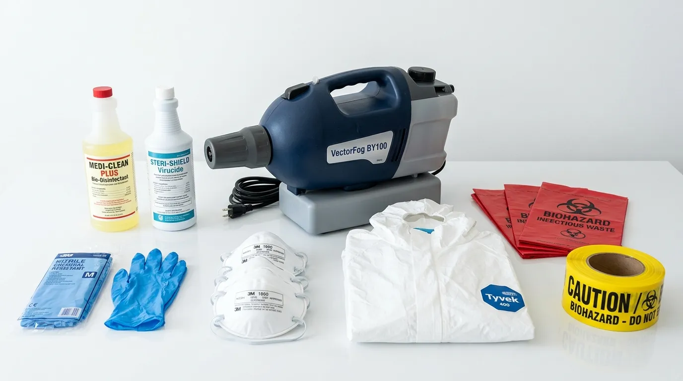 Professional biohazard remediation crew working in Aliso Viejo